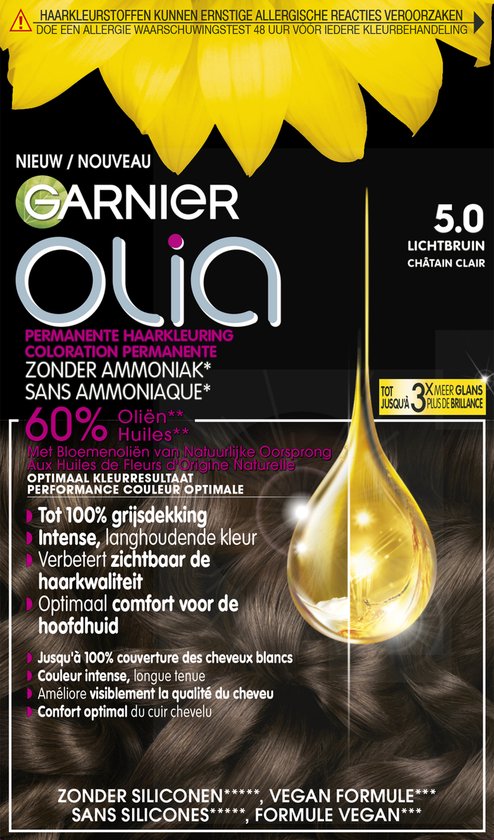 Garnier Olia Pemanente haarkleuring 5.0 Licht bruin