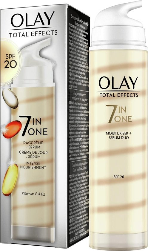 Olay Total Effects Hydrating Day Cream and Serum Duo - SPF 20 - 40ml - Packaging damaged