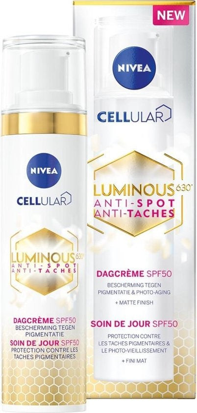 NIVEA Cellular Luminous Day Cream Anti-Pigment SPF50 - Protection against Pigmentation &amp; Photo-aging - 40ml - Packaging damaged