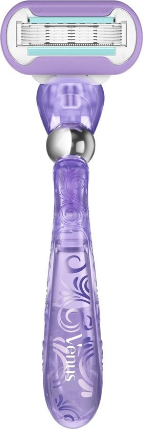 Gillette Venus Deluxe Smooth Swirl Shaving System For Women + 5 Refill Blades - Razor