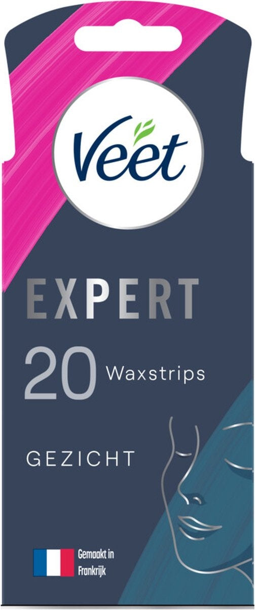 Veet Expert Haarentfernungsstreifen – Gesicht – Empfindliche Haut – 20 Stück