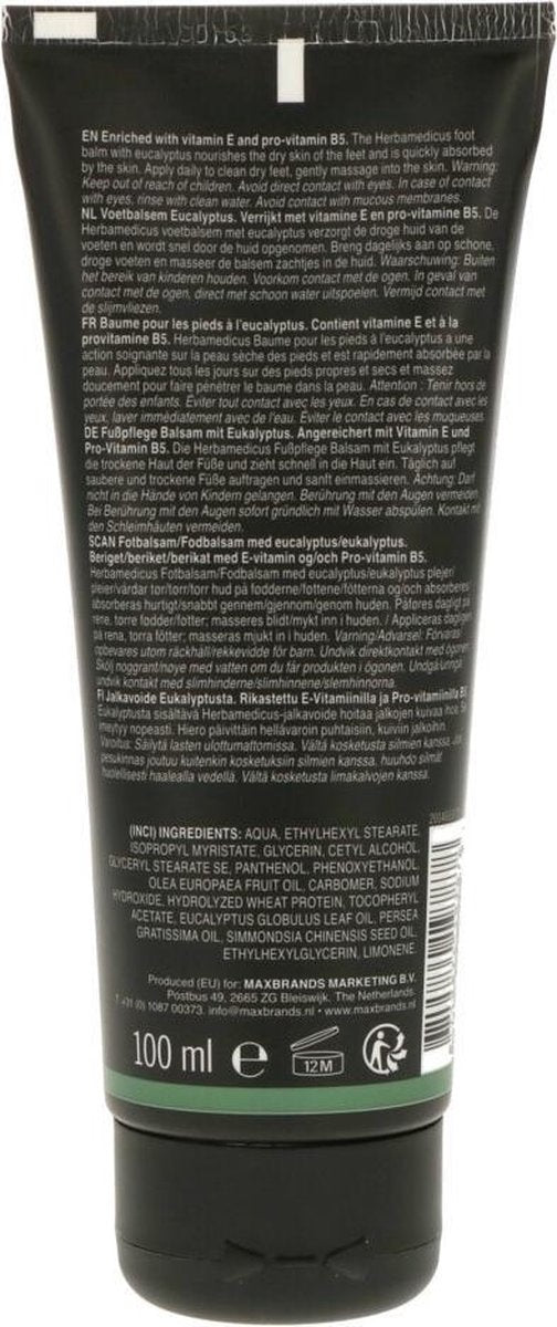 Herbamedicus Voetcreme Eucalyptus 100 ml