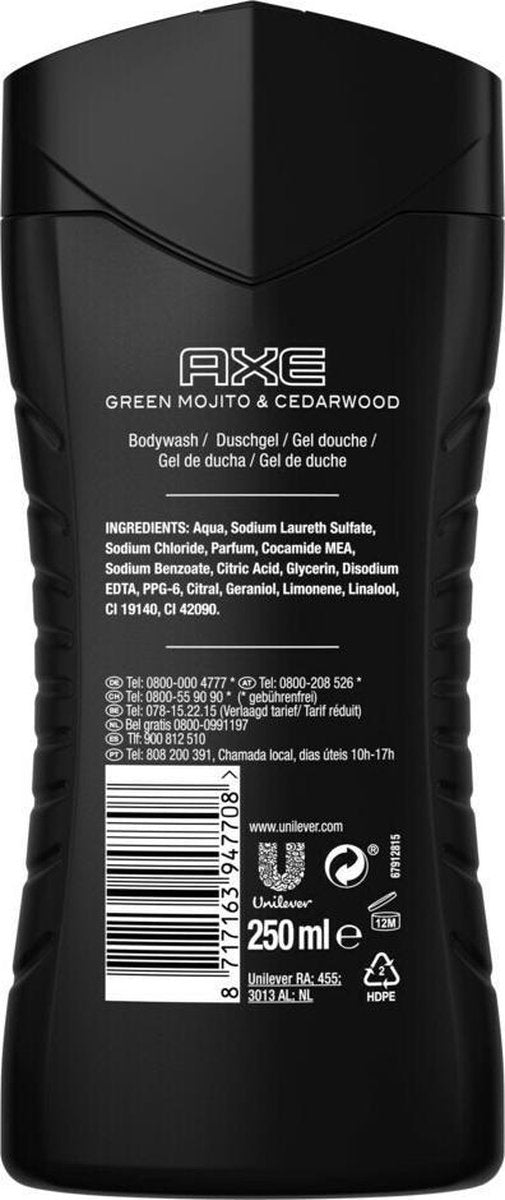 Axe Green Mojito &amp; Cedarwood 3-in-1 Shower Gel - 250 ml