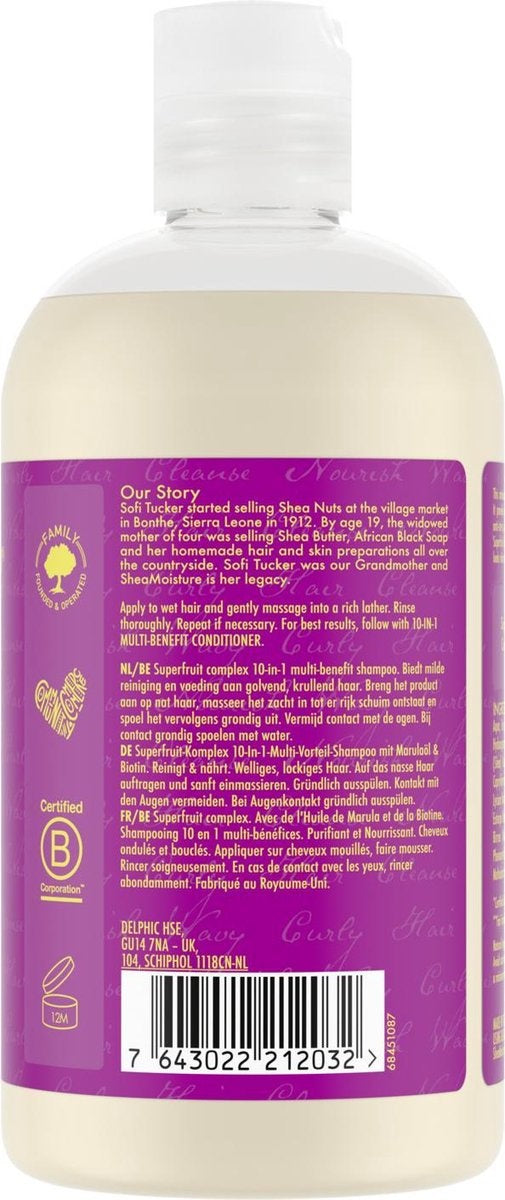 Shea Moisture 10-in-1 Multi-Benefit Shampoo - 384 ml