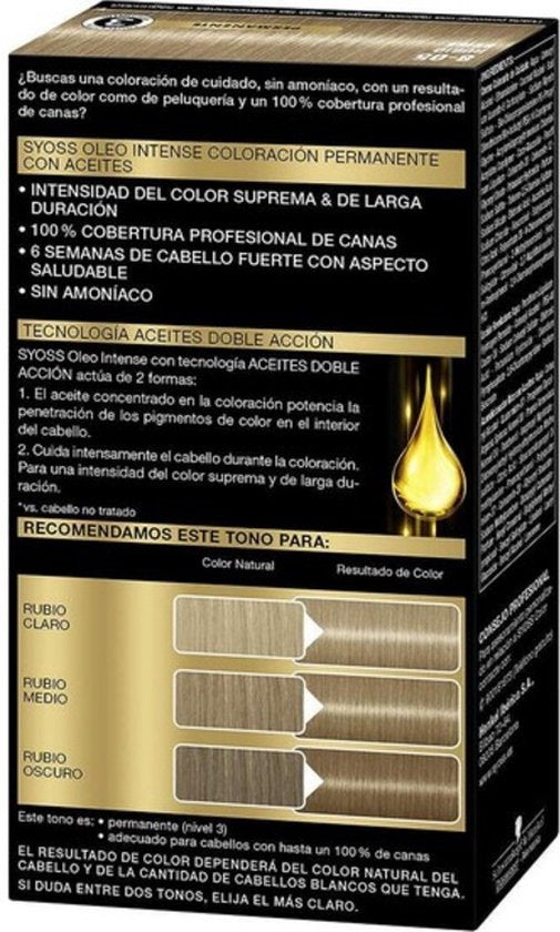 Syoss Oleo Intense Met Dubbelwerkende Olietechnologie - 8-05 Rubio Beige  - Beschadigde verpakking