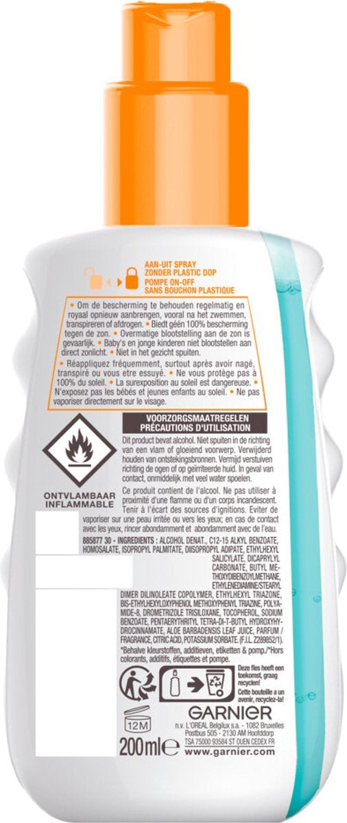 Garnier Ambre Solaire Invisible Protect Refresh Transparente Zonnebrandspray SPF 50 - 200ml