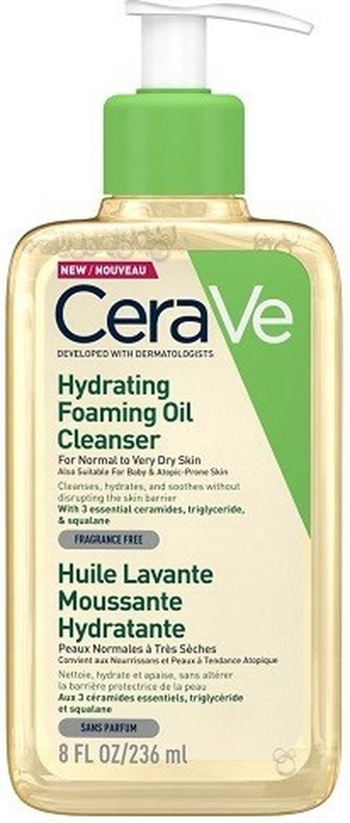 CeraVe - Hydrating Foaming Oil Cleanser - voor normale tot droge huid - 473ml