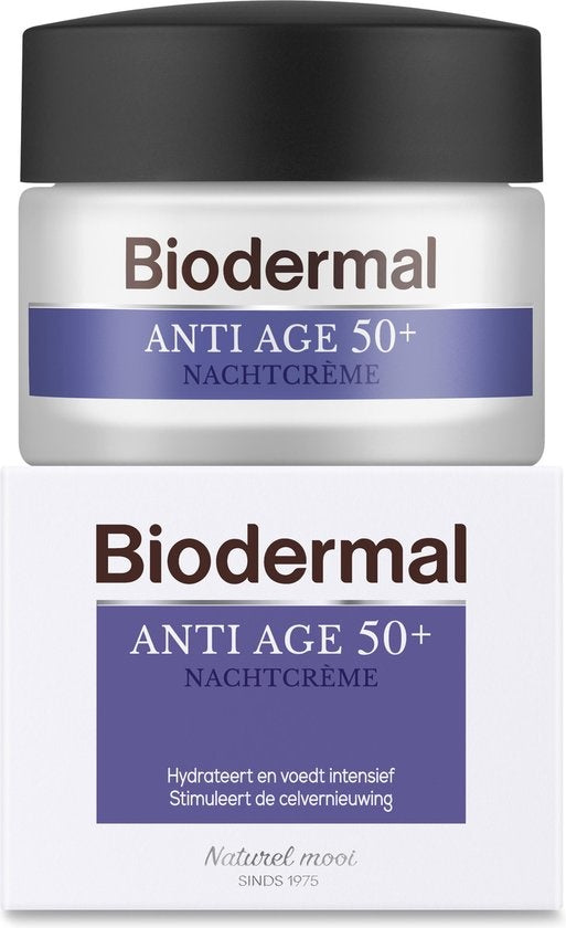 Biodermal Anti Age 50+ - Nachtcrème tegen huidveroudering - 50ml - Verpakking beschadigd