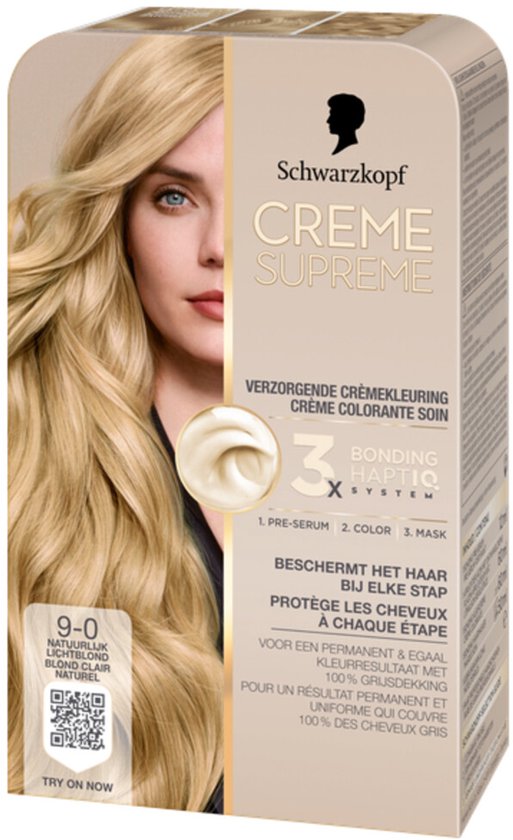 Schwarzkopf - CREME SUPREME 9-0 - Haarkleuring - Natuurlijk Lichtblond