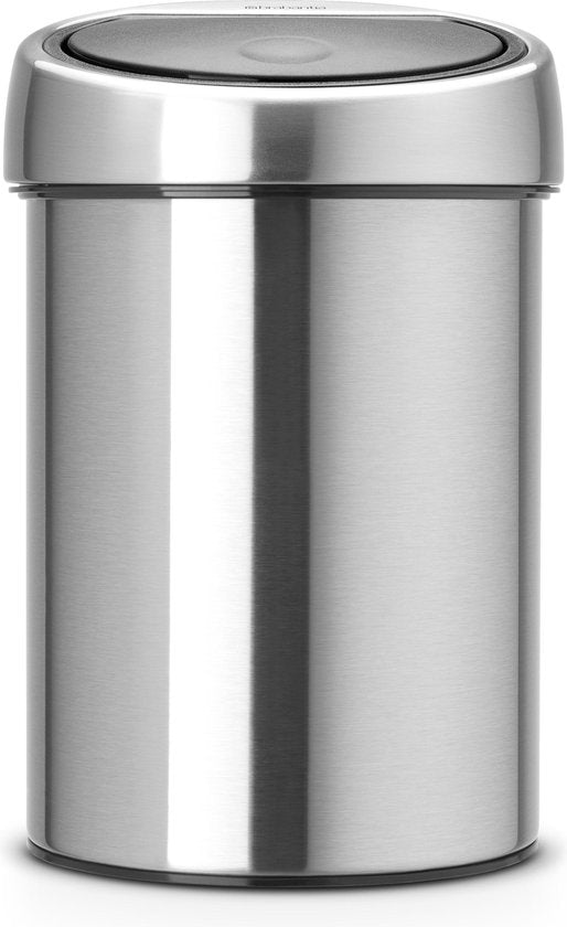 Brabantia Touch Bin Prullenbak - 3 liter - Badkamer -  Fingerprint Proof - Matt Steel