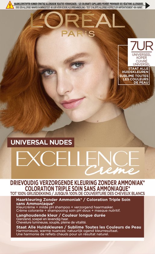 L'Oréal Paris Excellence Universal Nudes Koperrood 7UR - haarverf