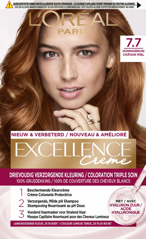 L'Oréal Paris Excellence Crème Honingbruin 7.7  - haarverf