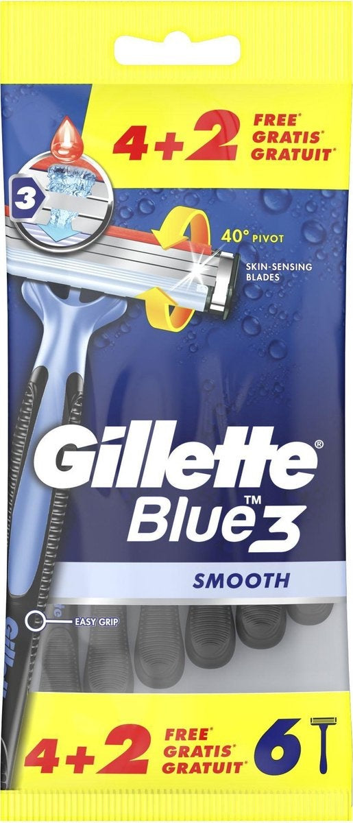 Gillette Blue3 Smooth 4+2 pieces