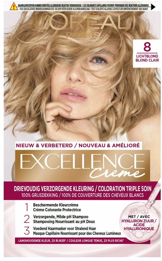 L'Oréal Paris Excellence Crème Lichtblond 8 - Haarverf - Verpakking beschadigd