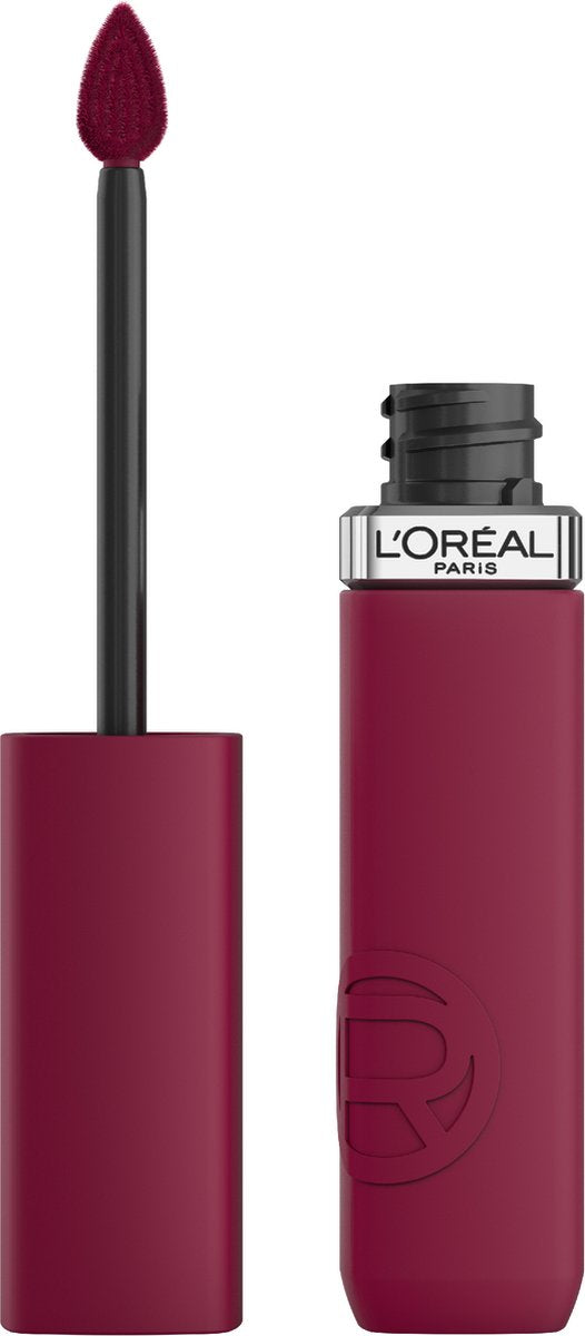 L'Oréal Paris Infaillible Matte Resistance lippenstift – Langhoudende Vloeibare Lipstick met een matte finish Verrijkt met Hyaluronzuur – Vegan – 560 Pay Day - 5ml