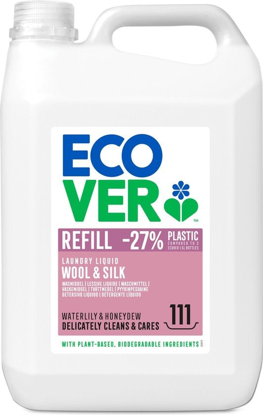 Ecover Wool &amp; Delicate Detergent 5L - Water Lily &amp; Green Melon - 110 washes