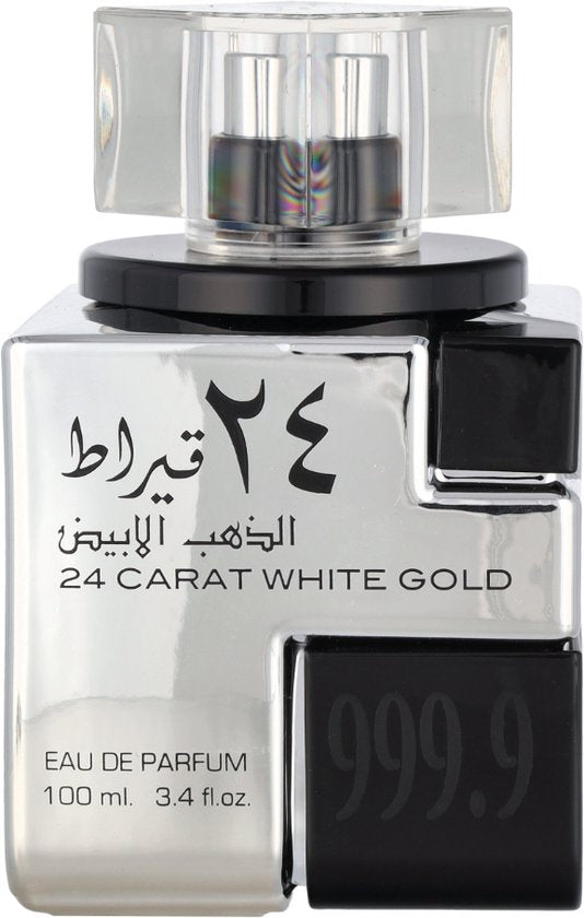 Lattafa EDP 24 Carat White Gold (100 ml) - Unisex perfume - Damaged packaging 