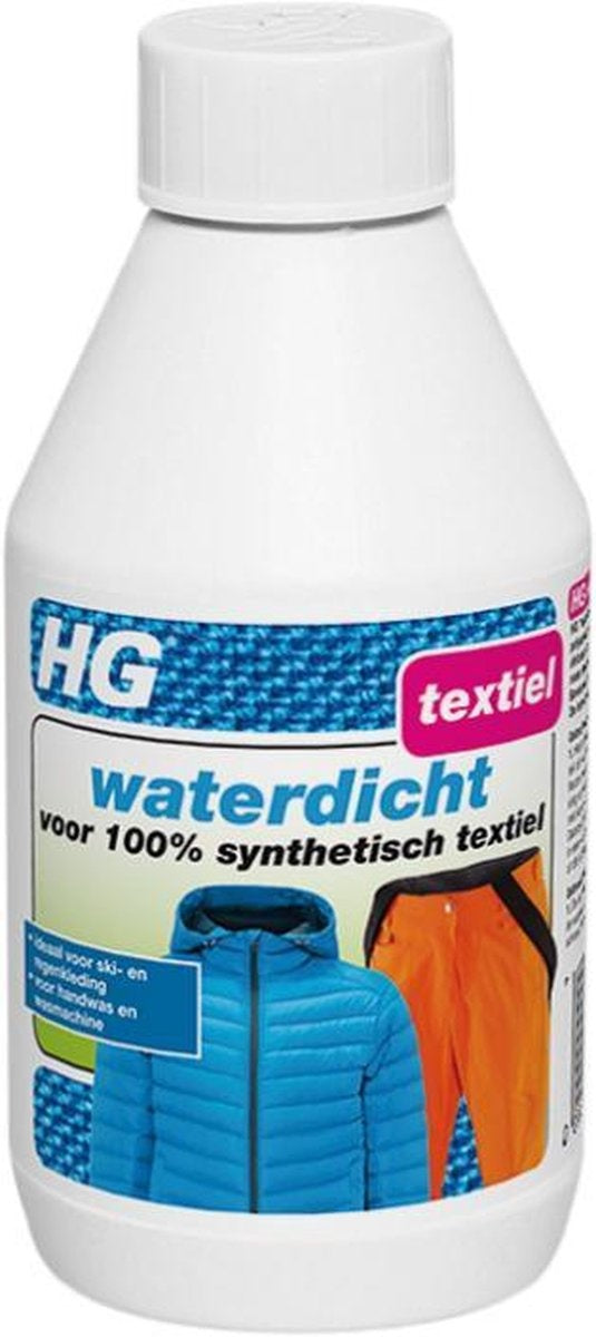 HG wasserdicht für 100 % synthetische Textilien – 300 ml – wasser- und schmutzabweisend – Handwäsche und Maschinenwäsche – Kappe fehlt