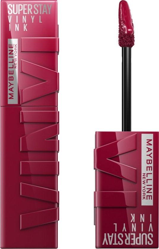 Maybelline New York – SuperStay Vinyl Ink Lippenstift – 30 Unrivaled Red