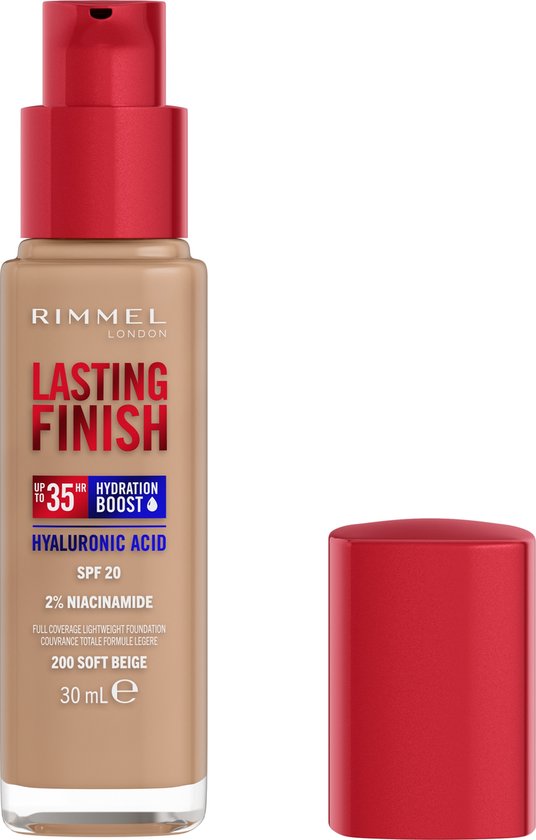 Rimmel Lasting Finish 35HR Flüssig-Foundation – 200 Soft Beige – 30 ml