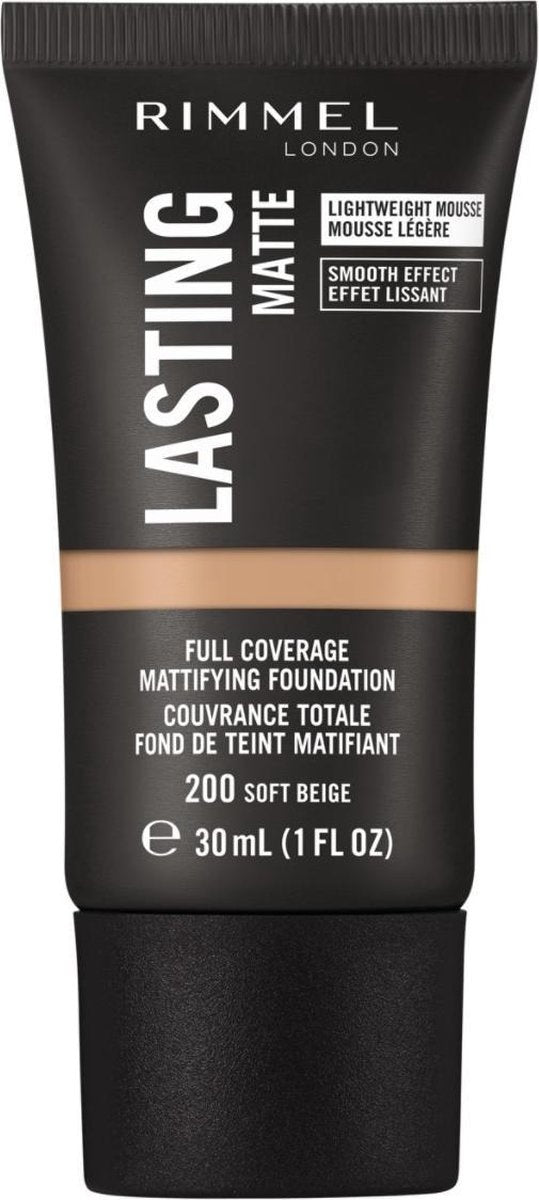 Rimmel London Lasting Matte Foundation - 200 Soft Beige