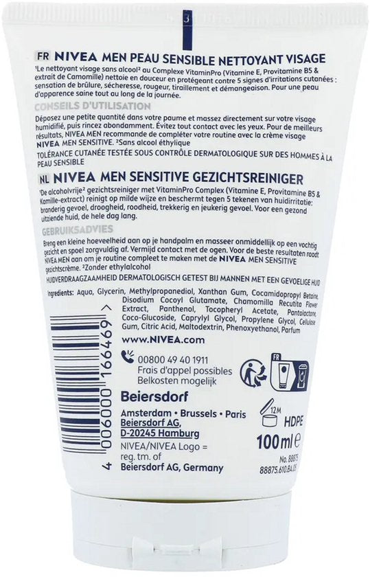 NIVEA MEN Sensitive Reinigingsgel - Gezichtsreiniger - 100 ml