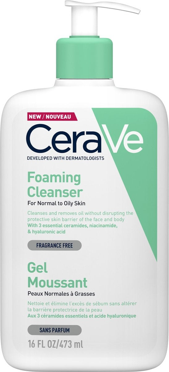 CeraVe - Foaming Cleanser - voor normale tot vette huid - 473ml - pompje ontbreekt