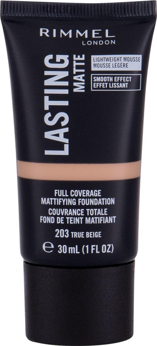 Rimmel Lasting Matte Full Coverage Foundation – 203 True Beige