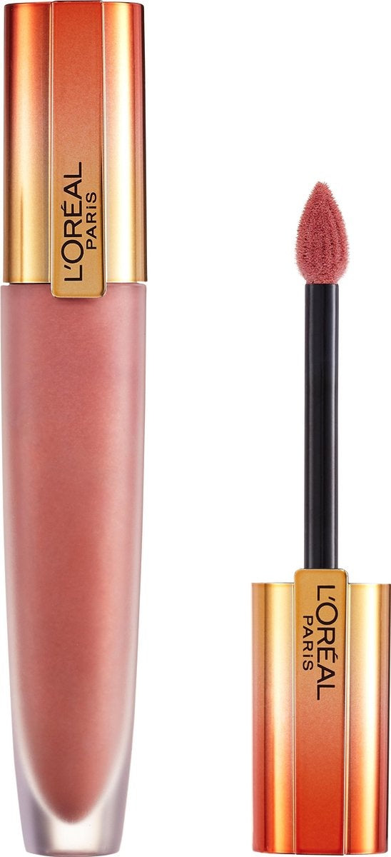 L'Oréal Paris Paris Electric Nights Rouge Signature Matte Lipstick – 201 I Stupefy – Nude Pink