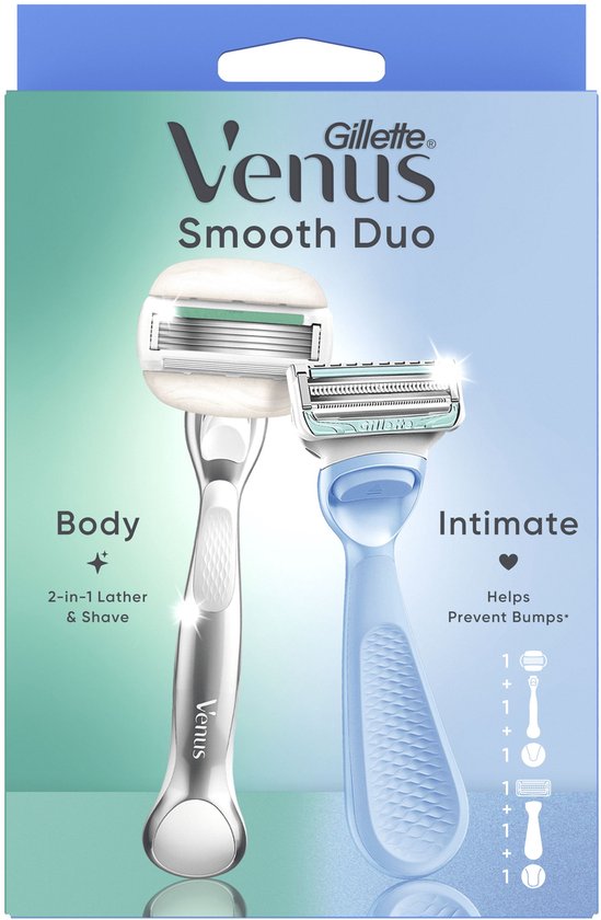 Gillette Venus Duo - Intimate voor intieme zone scheersysteem + Pro Comfortglide Sensitive scheersysteem- Verpakking beschadigd