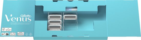Gillette Venus + Satin Care Rasiersystem und 5 Rasierklingen – Für Haut und Schamhaar – Beschädigte Verpackung