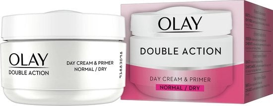 Olay Double Action – Feuchtigkeitsspendende Tagescreme und Grundierung – 50 ml