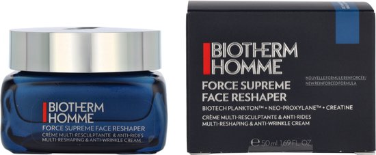 Biotherm Homme Force Supreme Face Reshaper - For Men - Anti-Aging Face Cream - Pro-Xylane - Creatine - 50ml - Damaged packaging