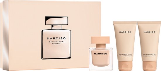 Narciso Rodriguez - Narciso Poudrée Eau de Parfum 50 ml + body lotion 50 ml + shower gel 50 ml - Geschenkset Dames