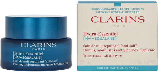 Clarins Hydra-Essentiel Moisturizing Night Cream - alle huidtypes - 50 ml - beschadigde of geen verpakking