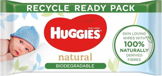 Huggies Baby Wipes Biodegradable - Natural Biodegradable - 48 Wipes