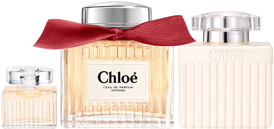 Chloé Chloé Intense Giftset - 100 ml eau de parfum spray + 5 ml eau de parfum tasspray + 100 ml bodylotion - cadeauset voor dames
