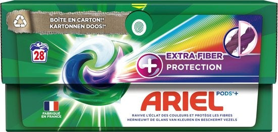 Ariel Wasmiddel Pods + Extra Vezelbescherming - Kleur - 28 Wasbeurten - Verpakking beschadigd