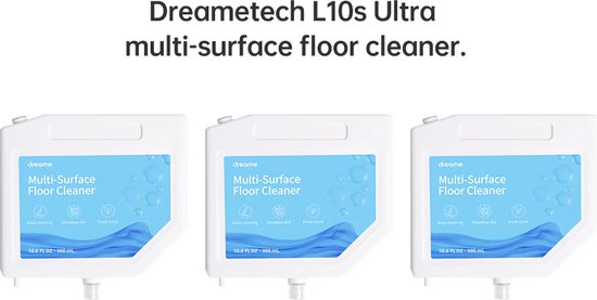 Dreame Schoonmaakmiddel - Schoonmaak Cartridge - Geschikt voor Dreame L10s Ultra - 3 cartridges - Voor dweilen en reining van de vloer