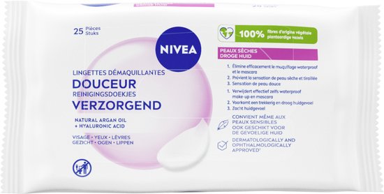 NIVEA Verzorgende Reinigingsdoekjes - Make-up Remover Doekjes  - 6 x 25 stuks