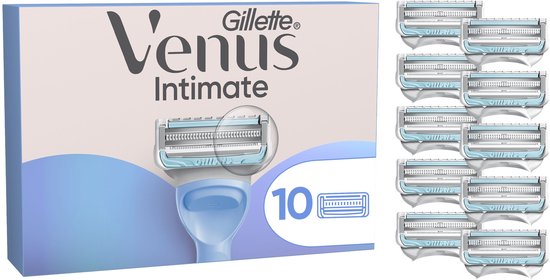Gillette Venus Intimate voor de intieme zone - 10 Scheermesjes- beschadigde verpakking