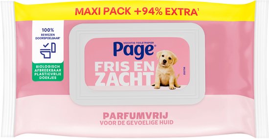 Page Vochtig Toiletpapier Sensitive - 76 stuks