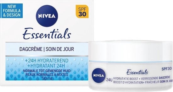 NIVEA Essentials Feuchtigkeitsspendende Tagescreme – LSF 30 – 50 ml