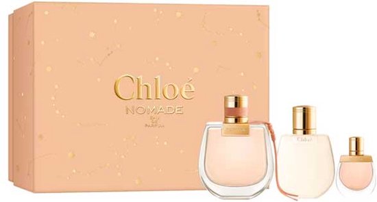 Chloé Nomade giftset - 75 ml eau de parfum spray + 5 ml eau de parfum + 100 ml bodylotion - cadeauset voor dames- Verpakking beschadigd