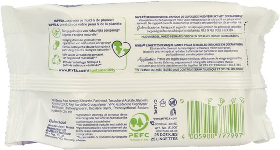 NIVEA Sensitive Reinigungstücher - 25 Stk.