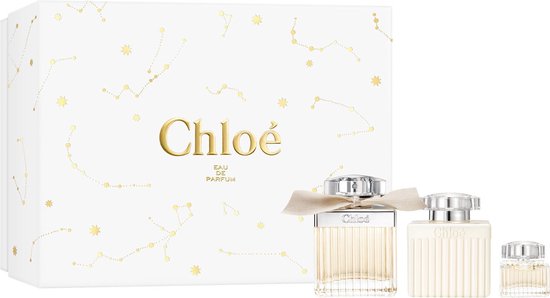 Chloé Giftset - 75 ml eau de parfum spray + 5 ml eau de parfum spray + 100 ml body lotion - gift set for women - Packaging damaged