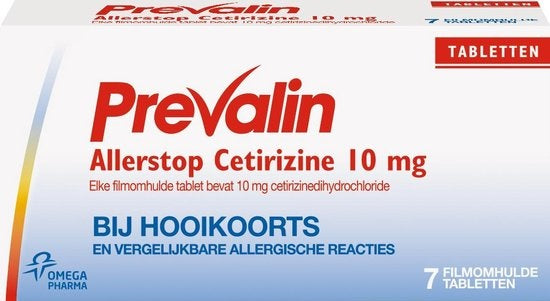 Prevalin Allerstop 10 mg Cetirizin – Heuschnupfentabletten – 7 Tabletten