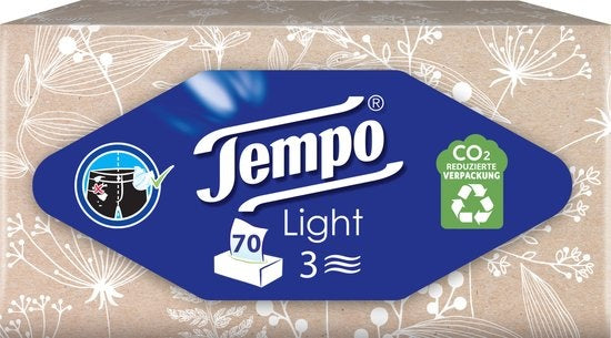 Tempo Light 3 laagsTissue, box a 70 stuks Assortie afbeelding doos