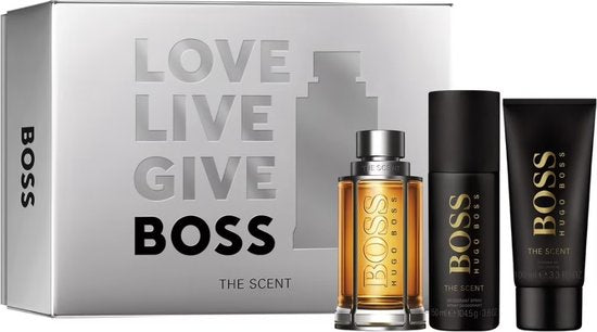 Hugo Boss The Scent For Him Giftset Eau de toilette Sprayy 100 ml + Deo spray 150 ml + Shower Gel 100 ml 
