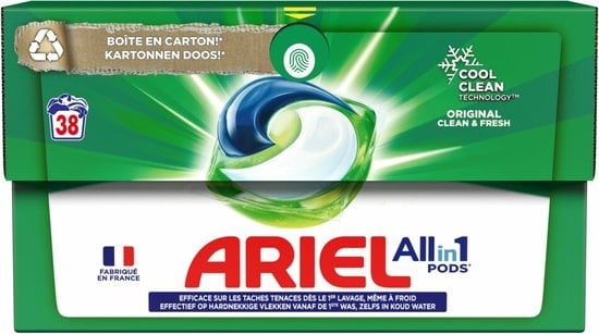 Ariel All-in-1 Pods Laundry Detergent Capsules Original 38 pieces